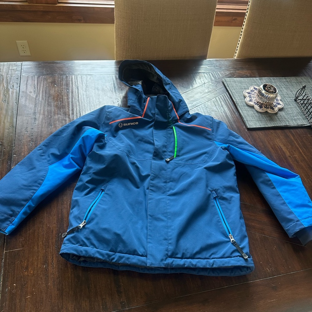 Sunice Blue and Black Kids Ski Jacket